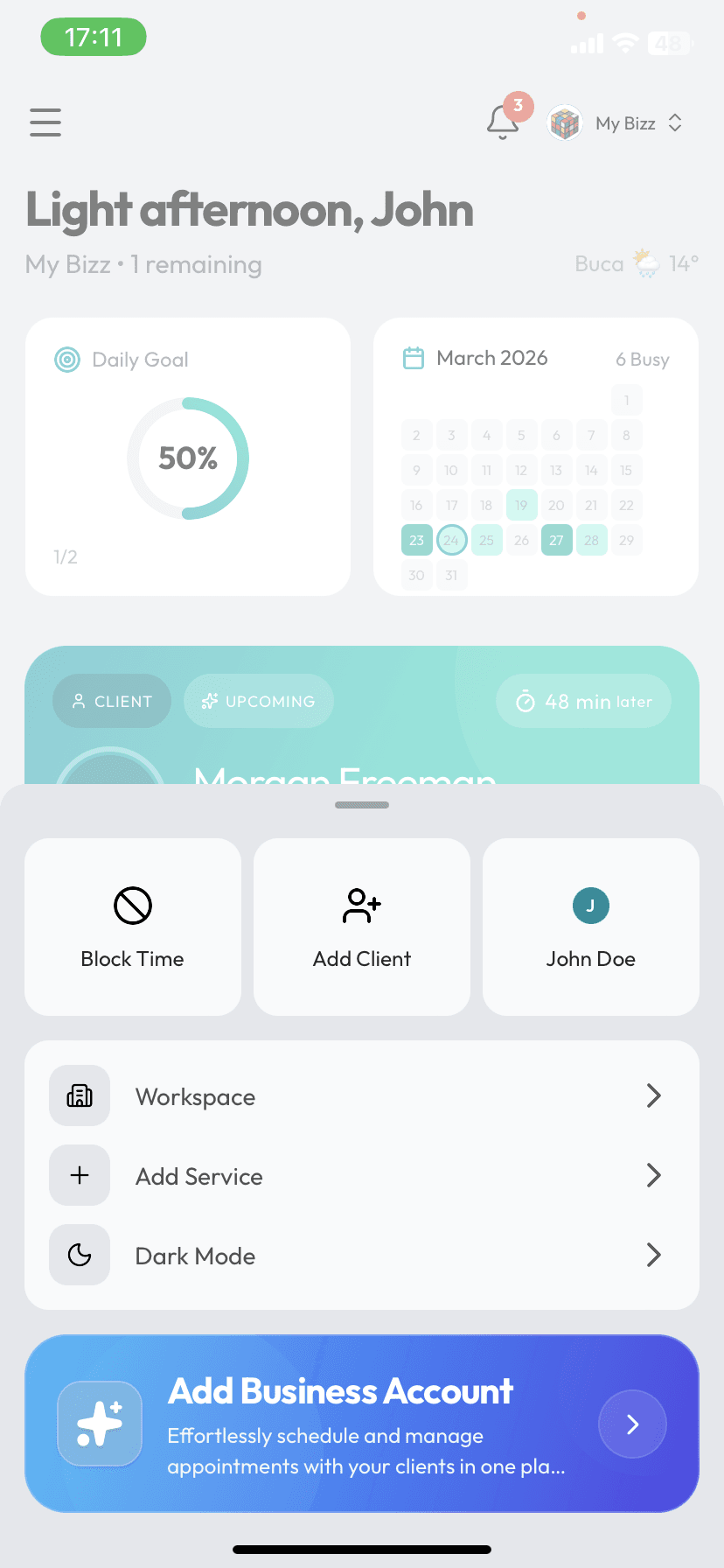 Calemio App-Ansicht — Den Puls Ihrer Praxis im Blick